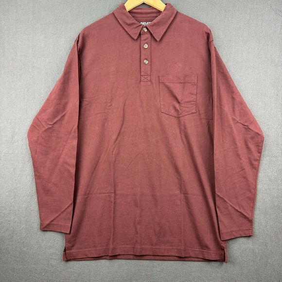 Duluth Trading Co. Shirt Men's Size M Maroon Longtail Long Sleeve 100% Cotton - Picture 1 of 10